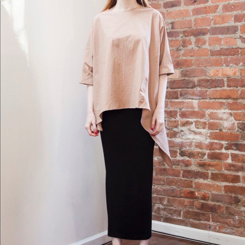 Mimu Maxi Cascade Top Crinkle